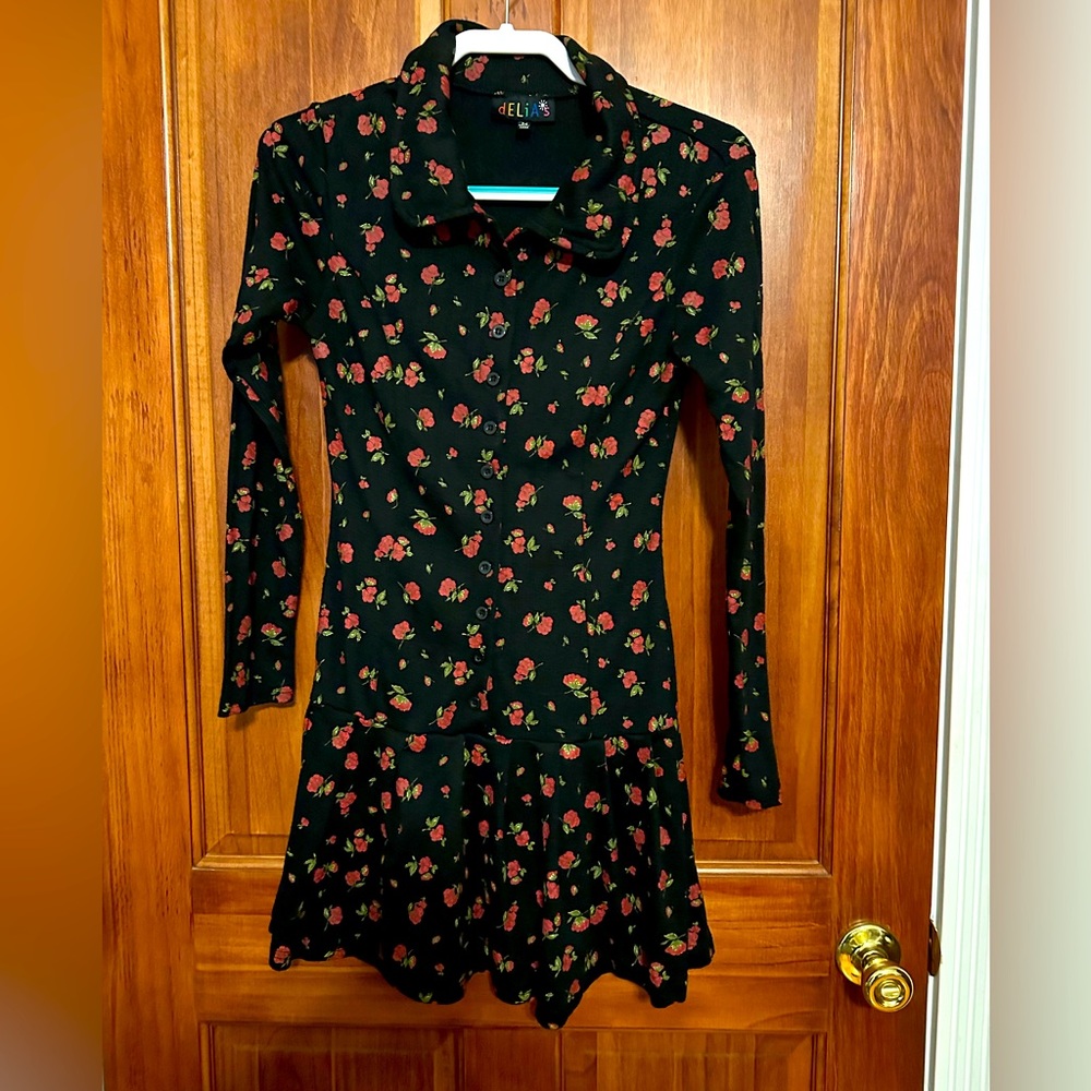 Delia’s Rose Print Mini-Dress